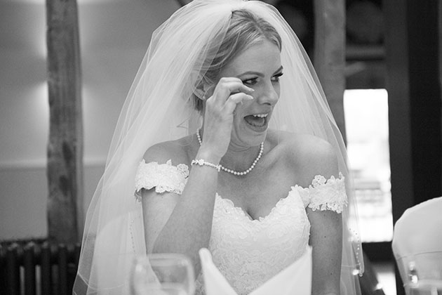 Bride crying Channels Essex