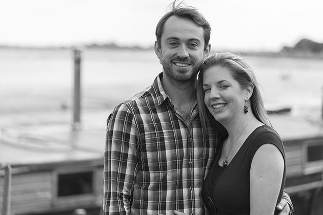 Natural engagement photography black and white