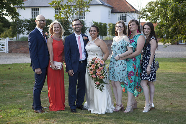 Wedding family group at Vaulty Manor