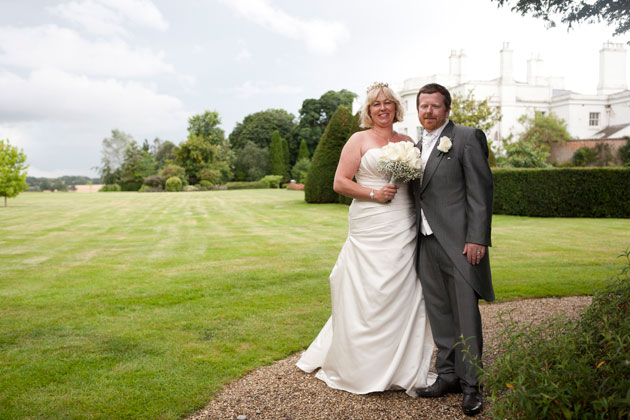 bride and groom grounds blake hall essex