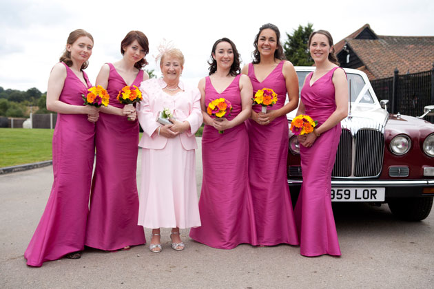 bride and bridesmaids crondon park essex