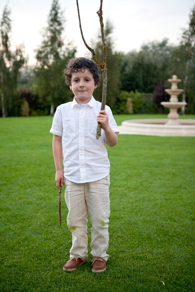 child at crondon park wedding