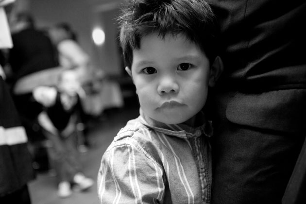 child at wedding reception at bartellas