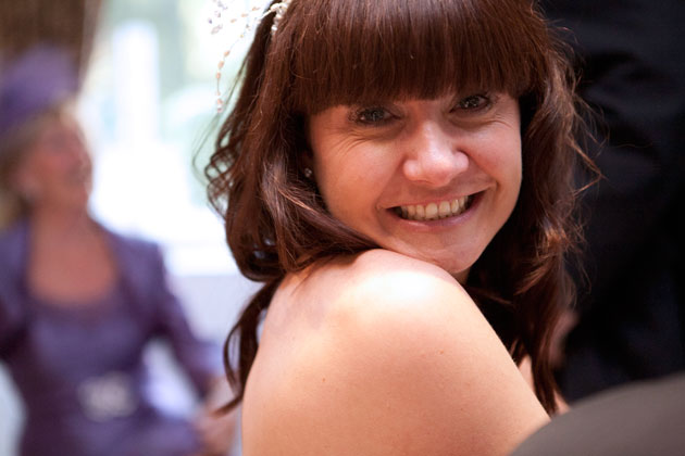 bride after marriage ceremony colne valley