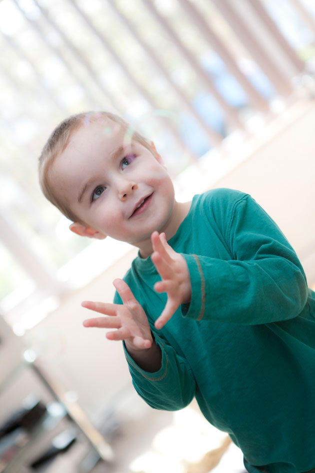 child portrait at home