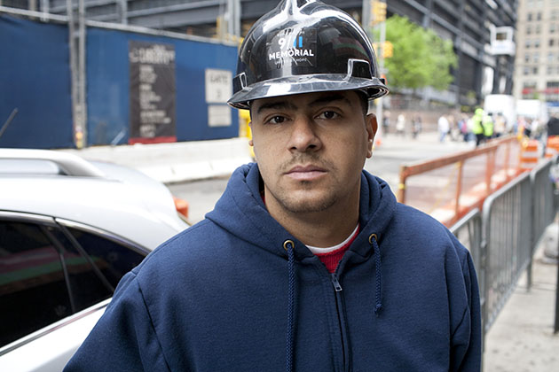 construction worker near 9/11 memorial