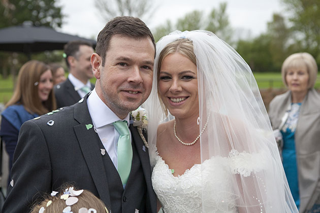 Bride and groom at Channels Golf Club Essex