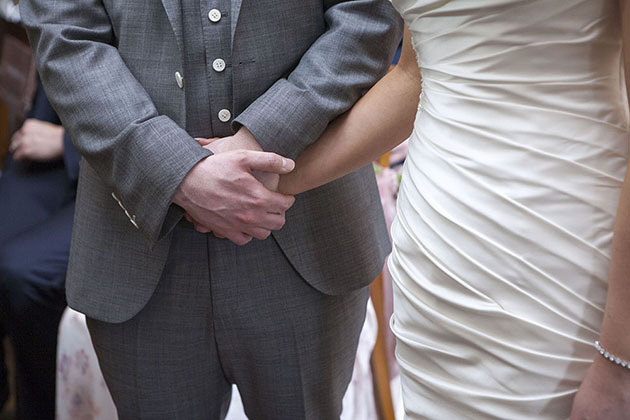 Bride Groom Holding Hands