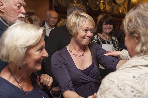 People at a surprise birthday party at The Blue Boar Maldon Essex