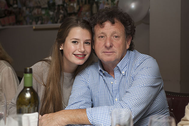 Couple at a family party looking at the camera