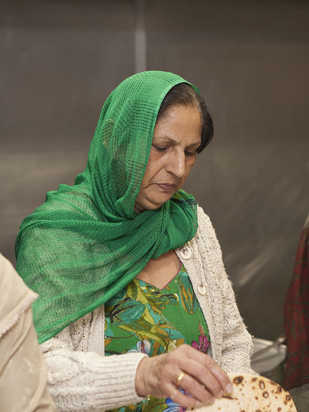 Indian woman making chapati