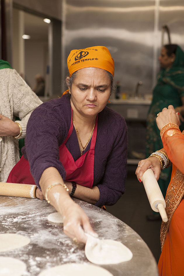Indian woman making chapati