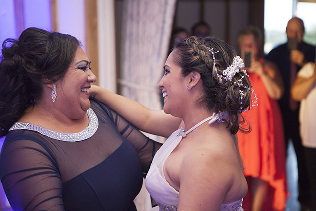 Bride dancing with her mother