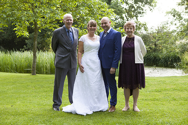 Family group photo in grounds of Pontlands Park