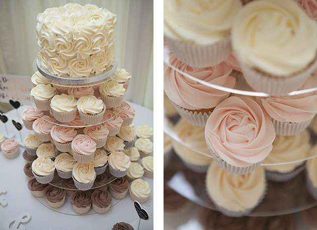 Cup cakes at a wedding