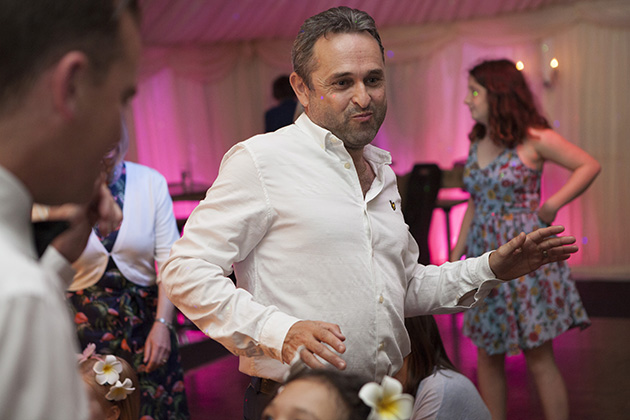 Man dancing at a wedding