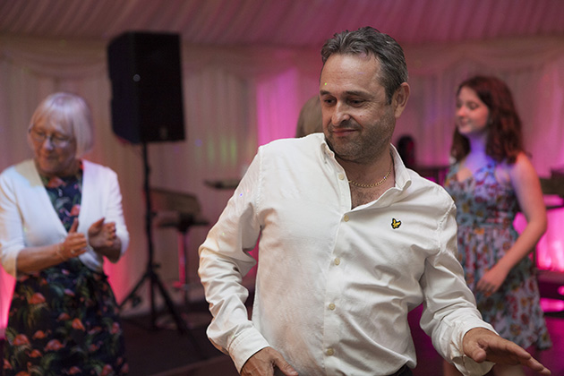 Man dancing at a wedding