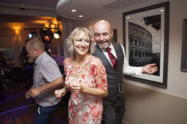 People dancing at a wedding reception